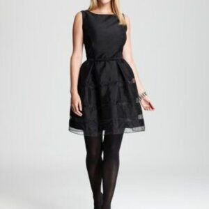 Taylor Dresses Plus Shatung Party Dress Elegant Black Sleeveless Sz 4